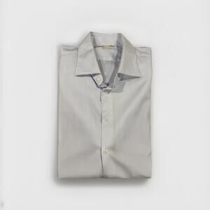 SUITSUPPLY MENS DRESS SHIRT BLUE 2XL 18/46 SLIM FIT US PIMA COTTON TRAVELLER VGC